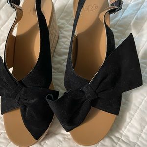Ugg Black Suede Wedge
